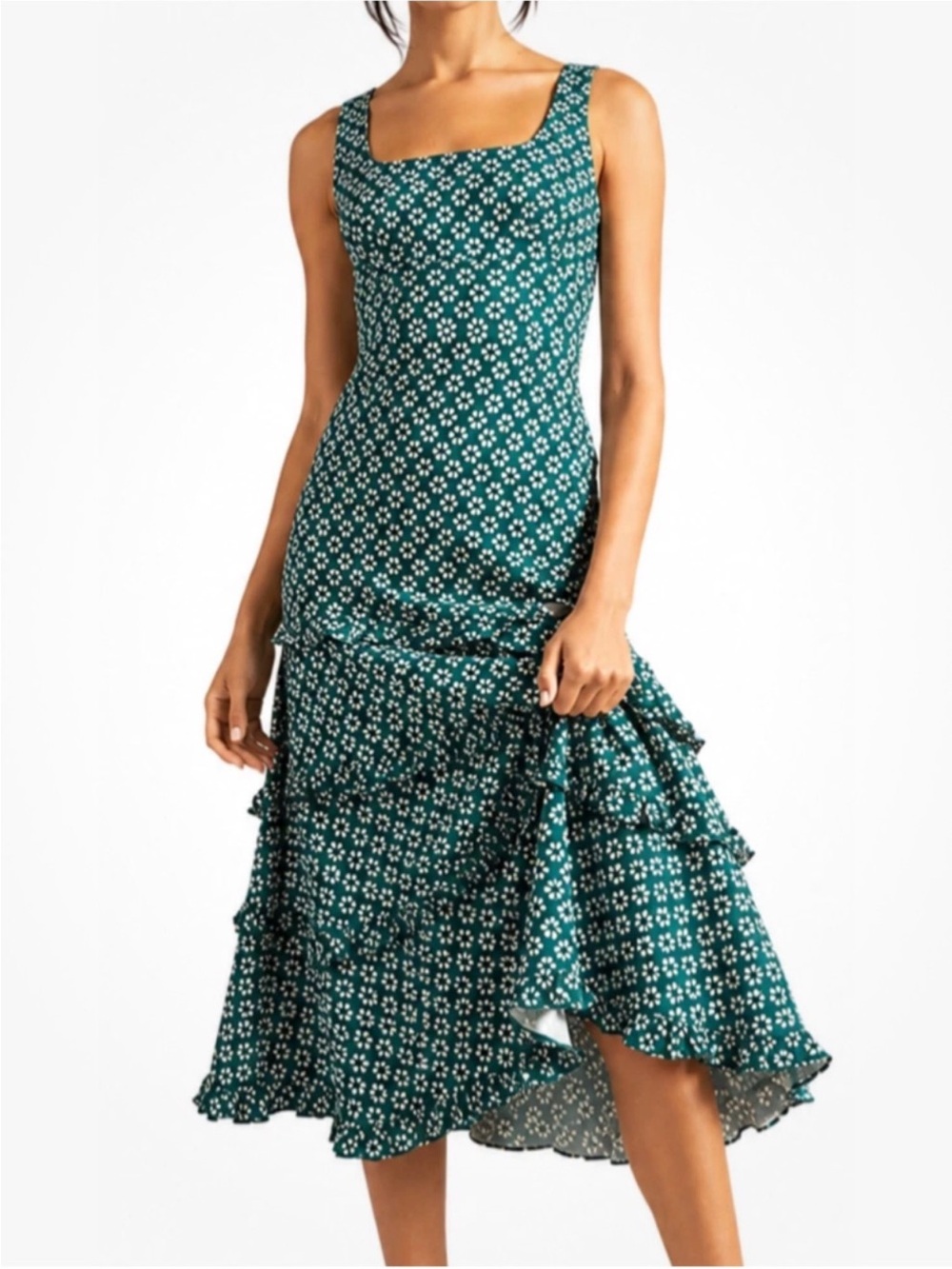 Anthropologie Teal Midi Dress
